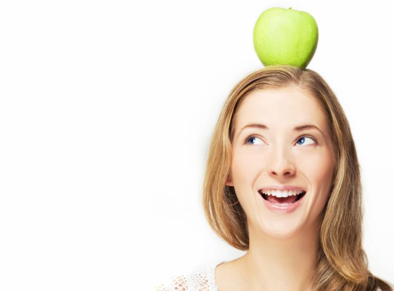 Apple on head