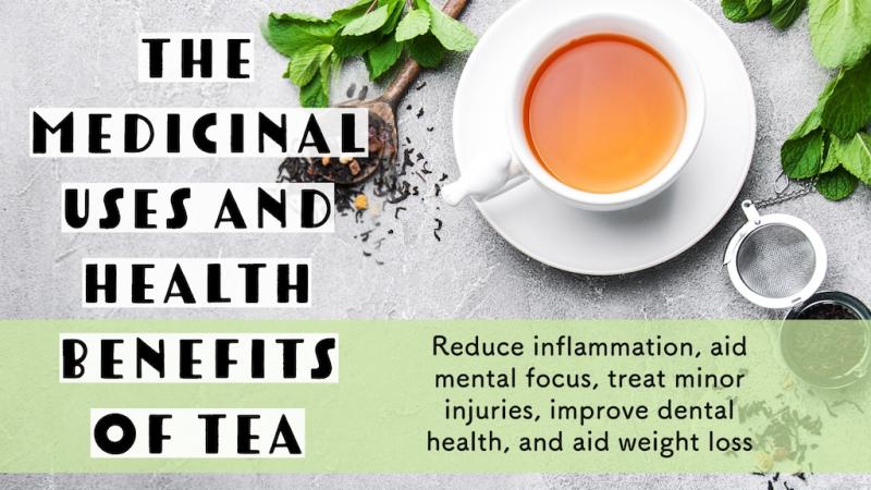 The Medicinal Uses and Health Benefits of Tea: Reduce inflammation, aid mental focus, treat minor injuries, and even aid weight loss