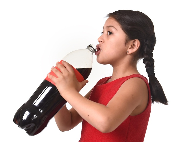 girl soda drinking sugar