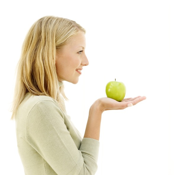 Holding Green Apple