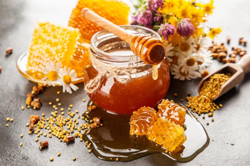 Various forms of honey