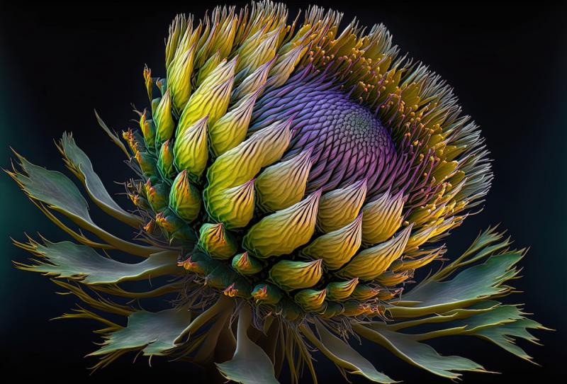 Artichoke Flower Close Up