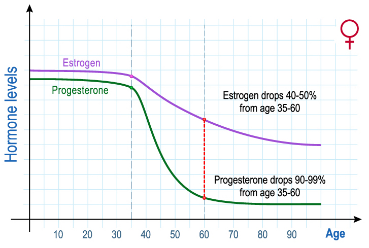 Estrogen Progesterone Menopause Graph