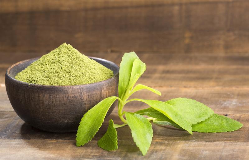 Powdered Stevia Leaf in Bowl