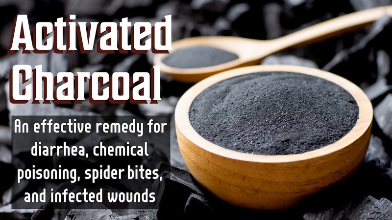 Activated Charcoal: An effective remedy for diarrhea, chemical poisoning, spider bites, and infected wounds 