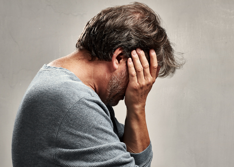 Discouraged depressed man article