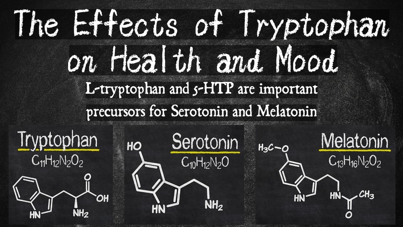 The Effects of Tryptophan on Health and Mood: L-Tryptophan and 5-HTP are important precursors for Serotonin and Melatonin