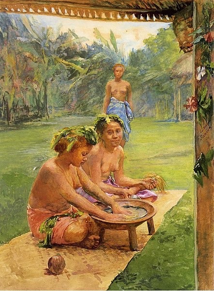 Painting of Kava Making